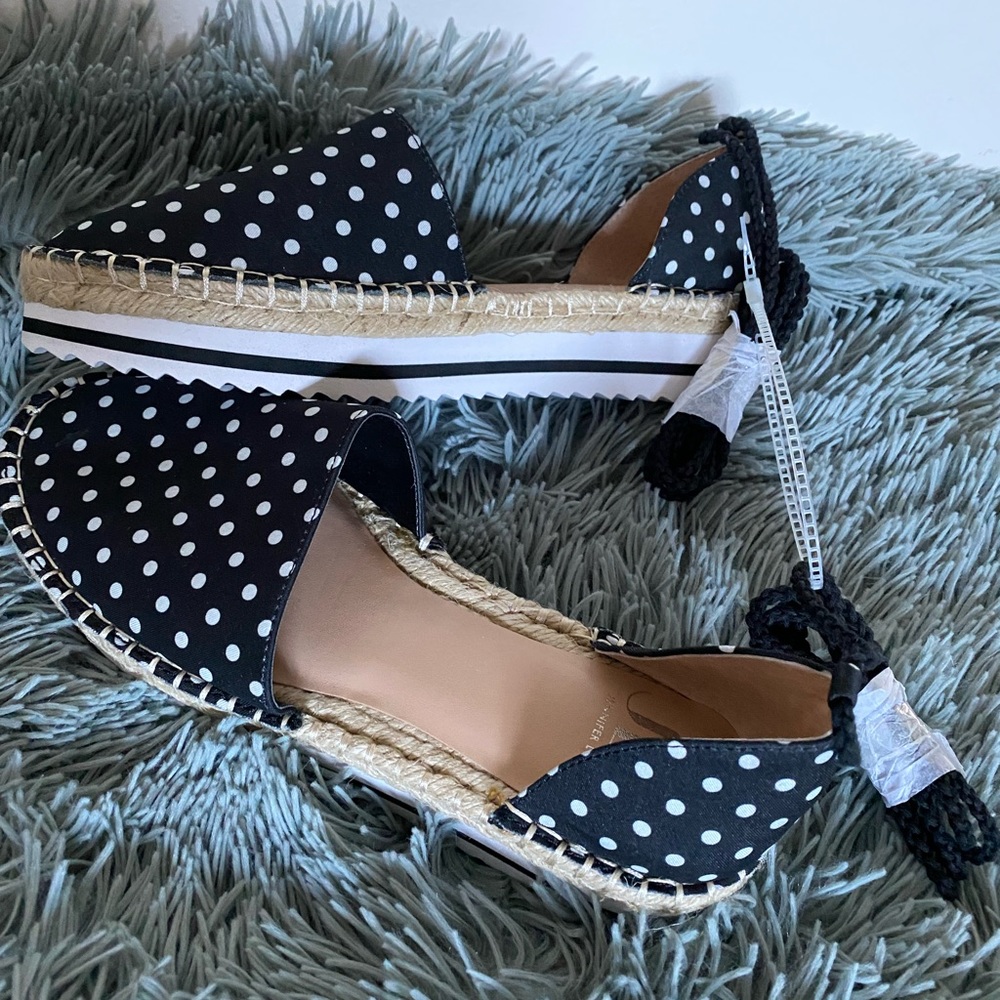 NEW Polkadot Lace Up Wedges
